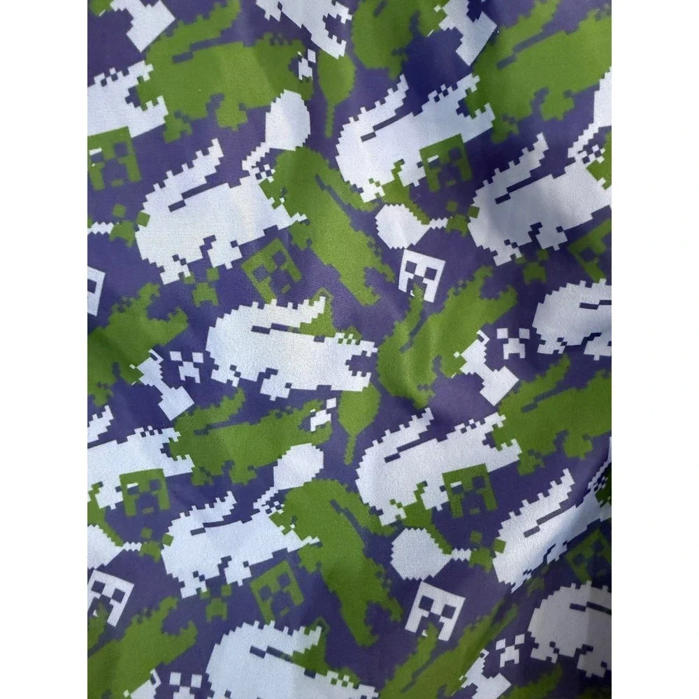 Lacoste Minecraft Swim Trunks Kids 14 Blue Green Pixel Crocodile Board‎ Shorts